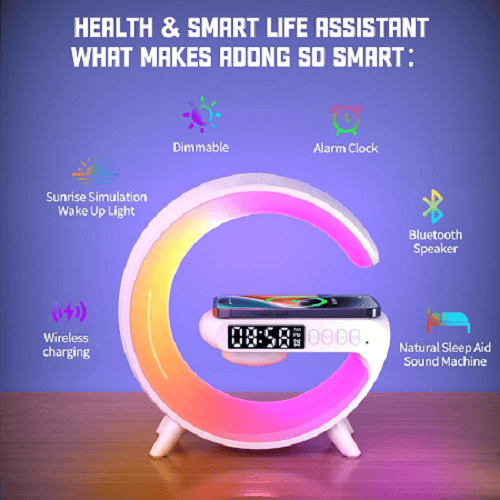 🎄Christmas Sales - 49% OFF🎅Multifunctional Bluetooth Speaker-Colorful Atmosphere Light Wireless Charging and Clock All-in-one Machine