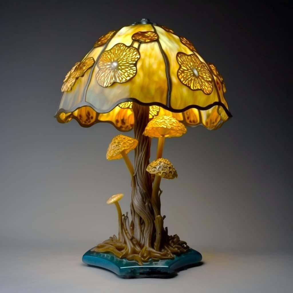 🔥Last day discount-75%Off🔥Mushroom Stained Glass Plant Series Table Lamp(Buy 2 Free Shipping)