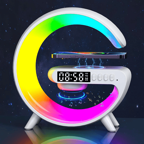 🎄Christmas Sales - 49% OFF🎅Multifunctional Bluetooth Speaker-Colorful Atmosphere Light Wireless Charging and Clock All-in-one Machine