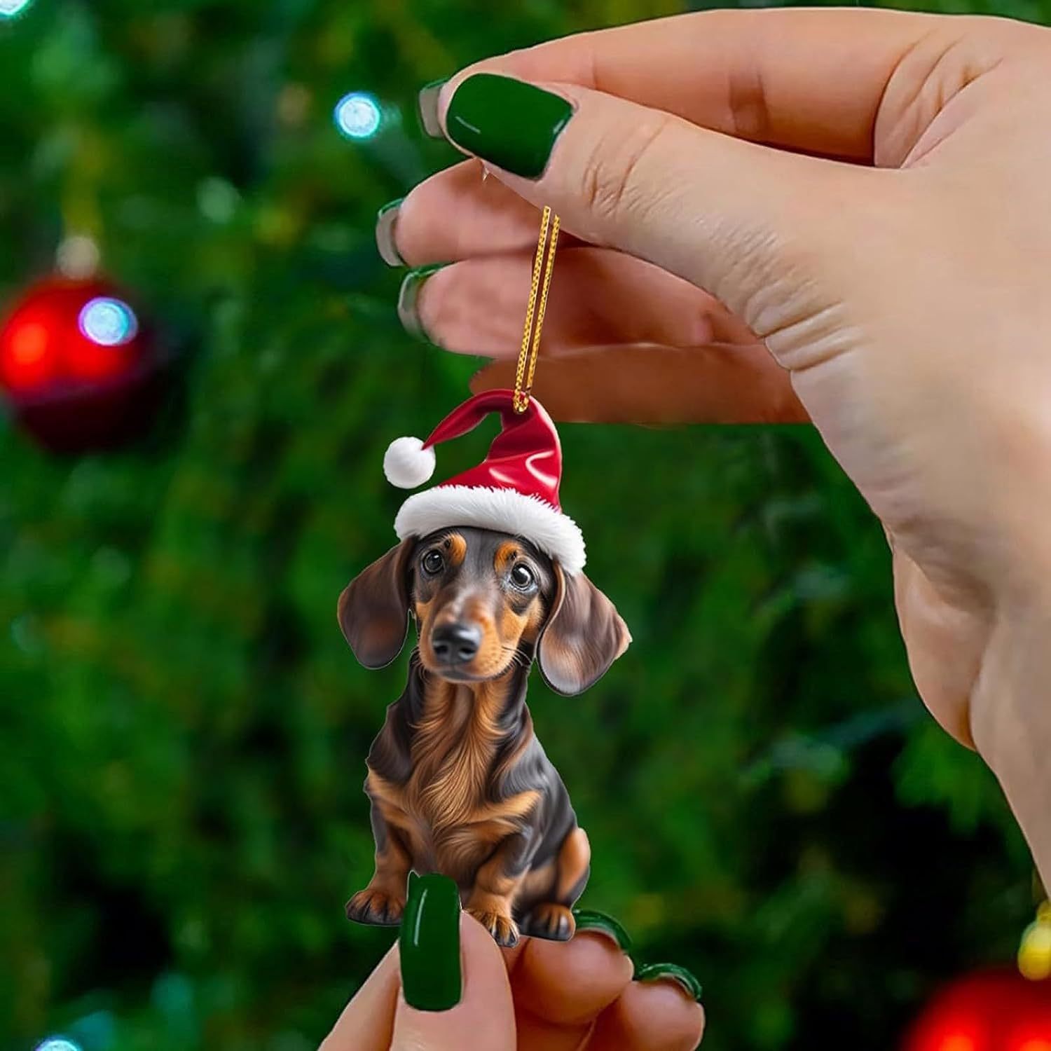 Christmas Cartoon Dog Christmas Tree Ornament