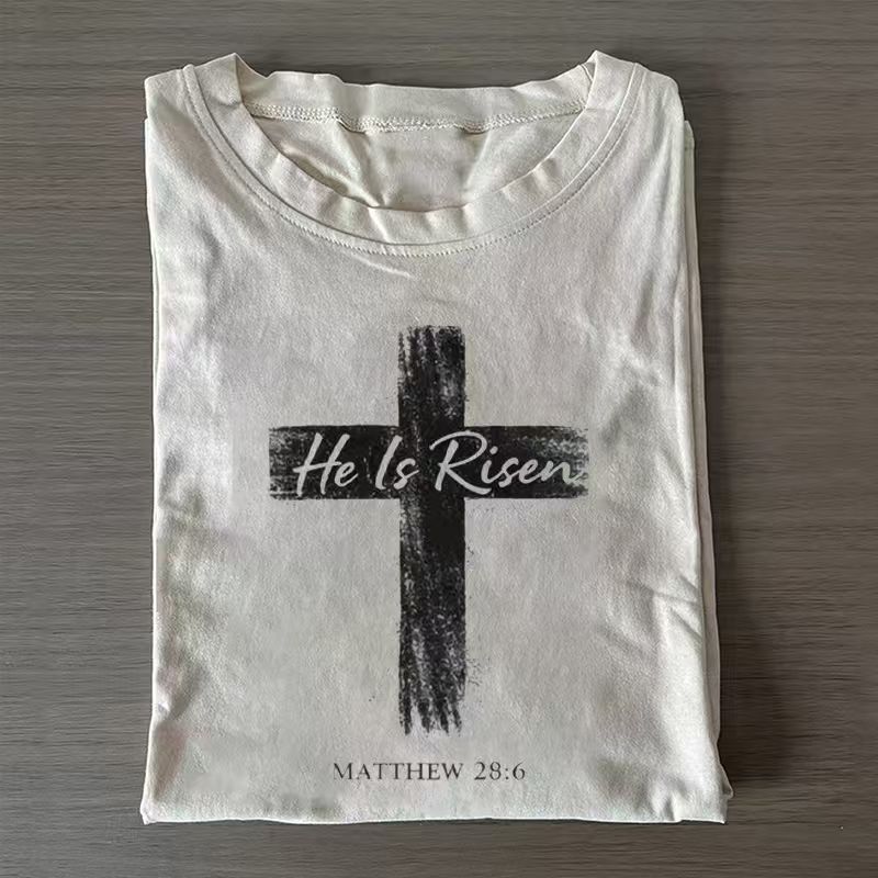 He Is Risen Cross T-shirt
