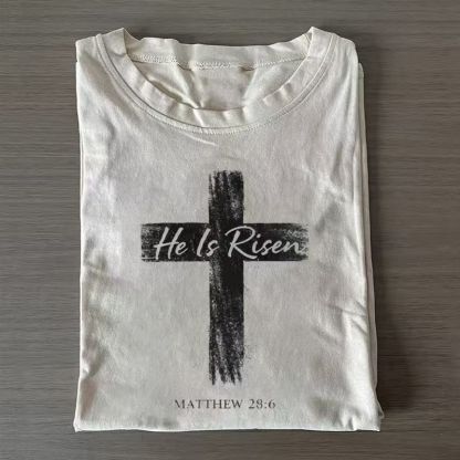 He Is Risen Cross T-shirt