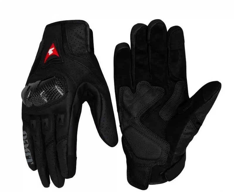 GoMotour Motorcycle Gloves with Carbon Knuckle Armor
