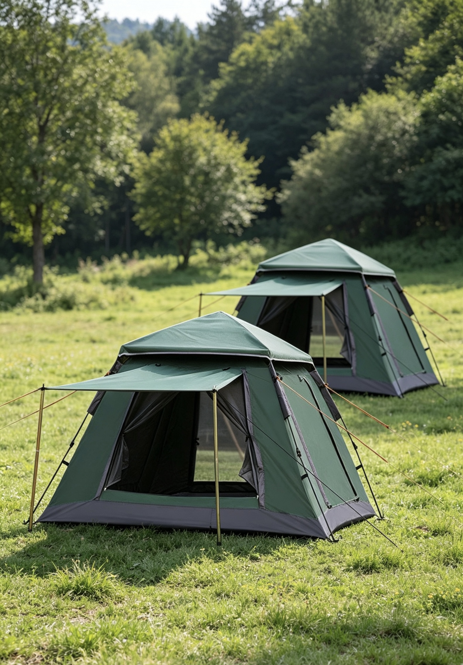 Dutigo Instant Pop Up Camping Tent 3-4 Person 210D Oxford Bottom Waterproof UV Resistant