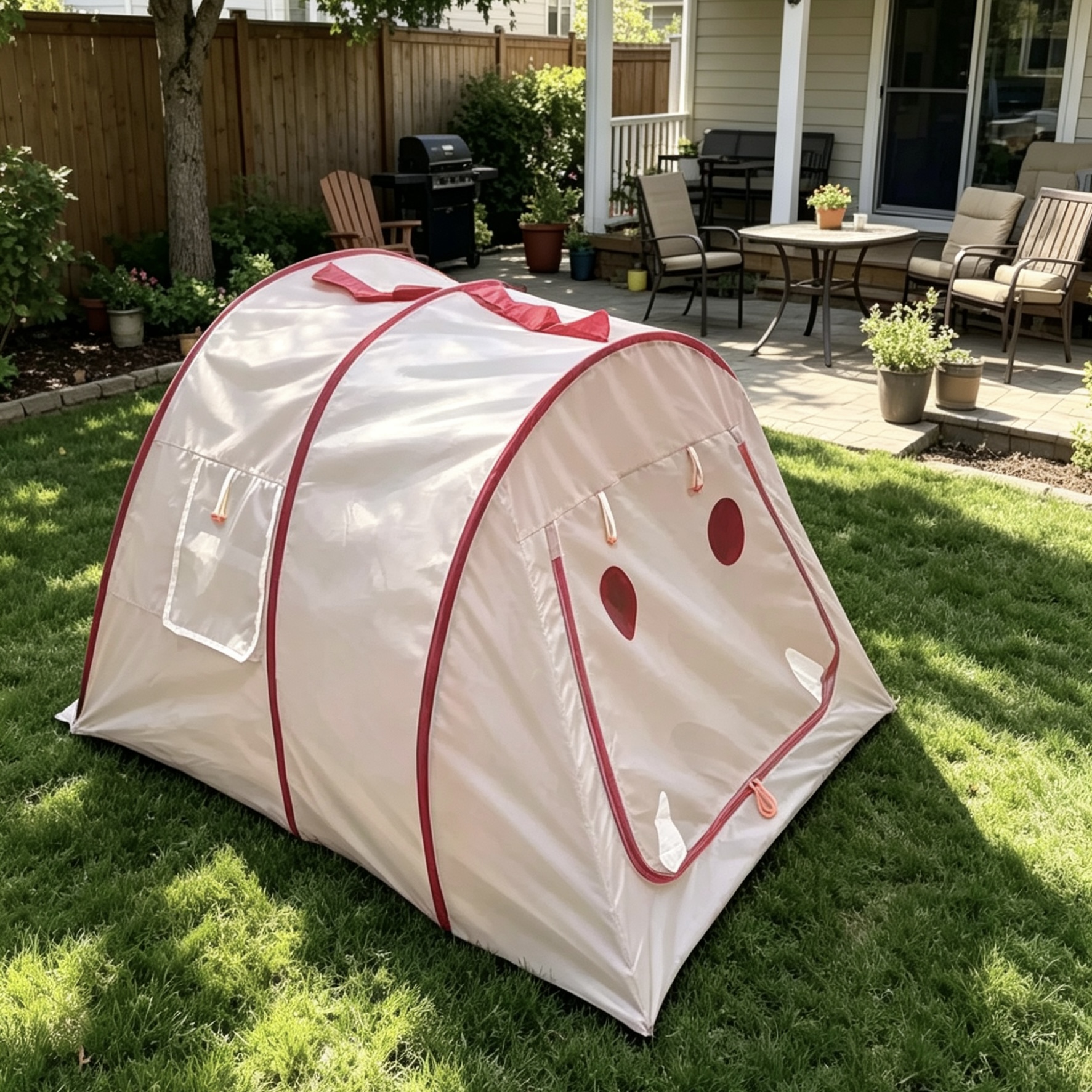 Dutigo Kids Tent Instant Pop Up Dinosaur Tent with Crawl Mat