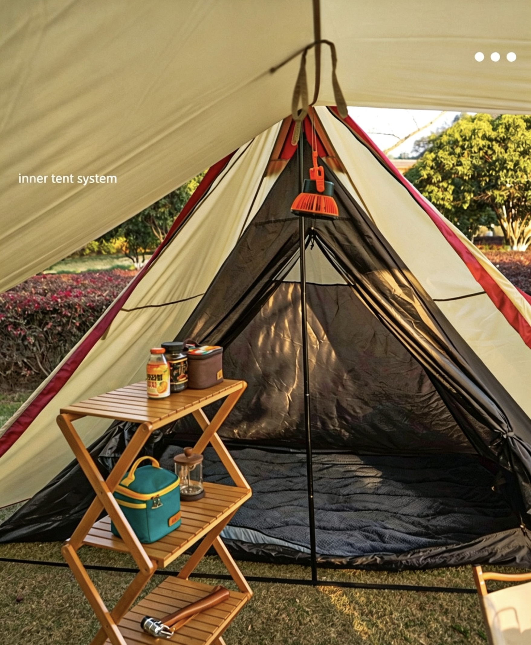 Dutigo Basecamp Tent with Stove Jack 2-6 Person Large Awning Waterproof 210D Oxford