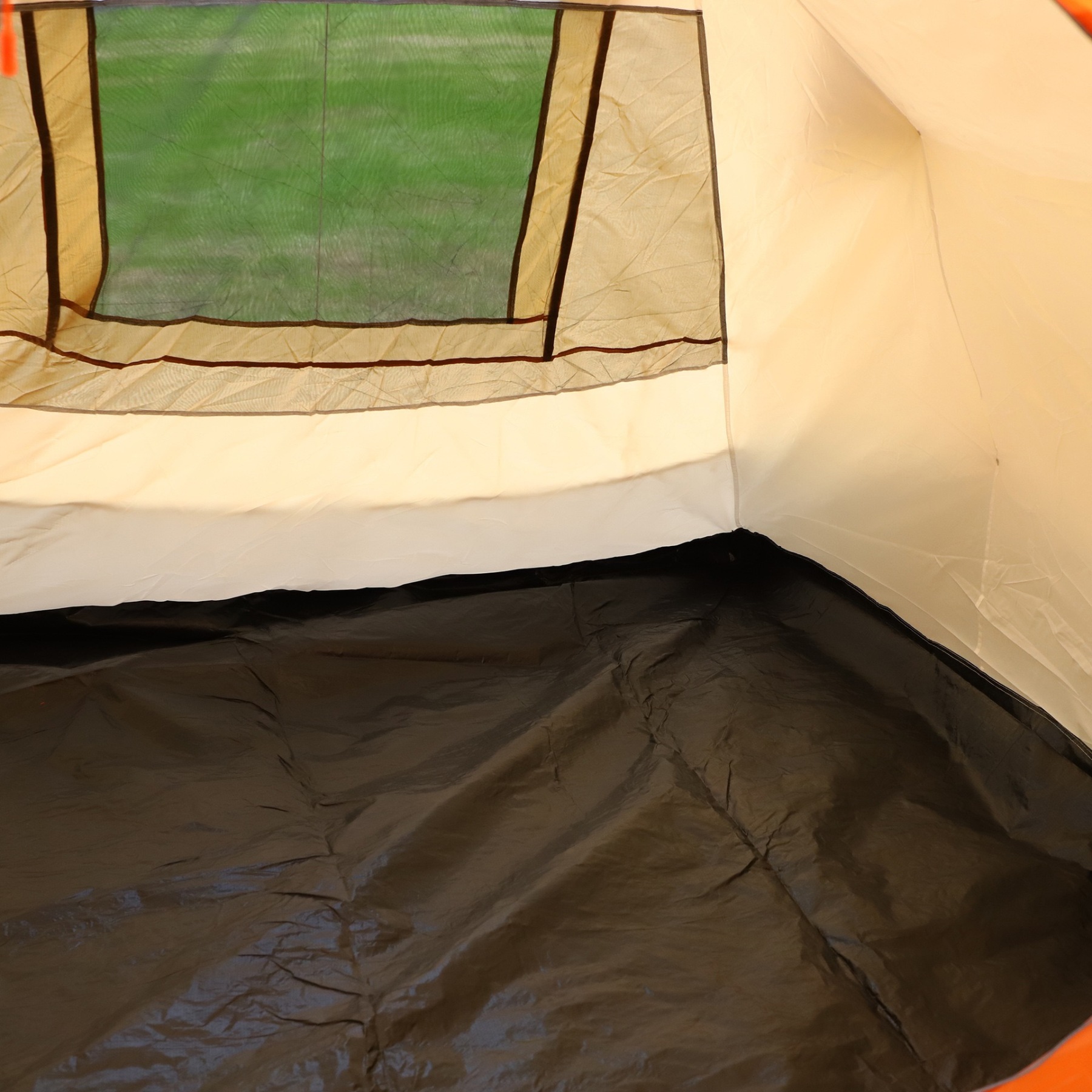Dutigo Thickened Big Capacity Tunnel Tent 4-6 Person 1 Bedroom 1 Living Room Fiberglass Poles -dutigo