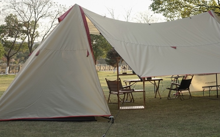 Dutigo Basecamp Tent with Stove Jack 2-6 Person Large Awning Waterproof 210D Oxford