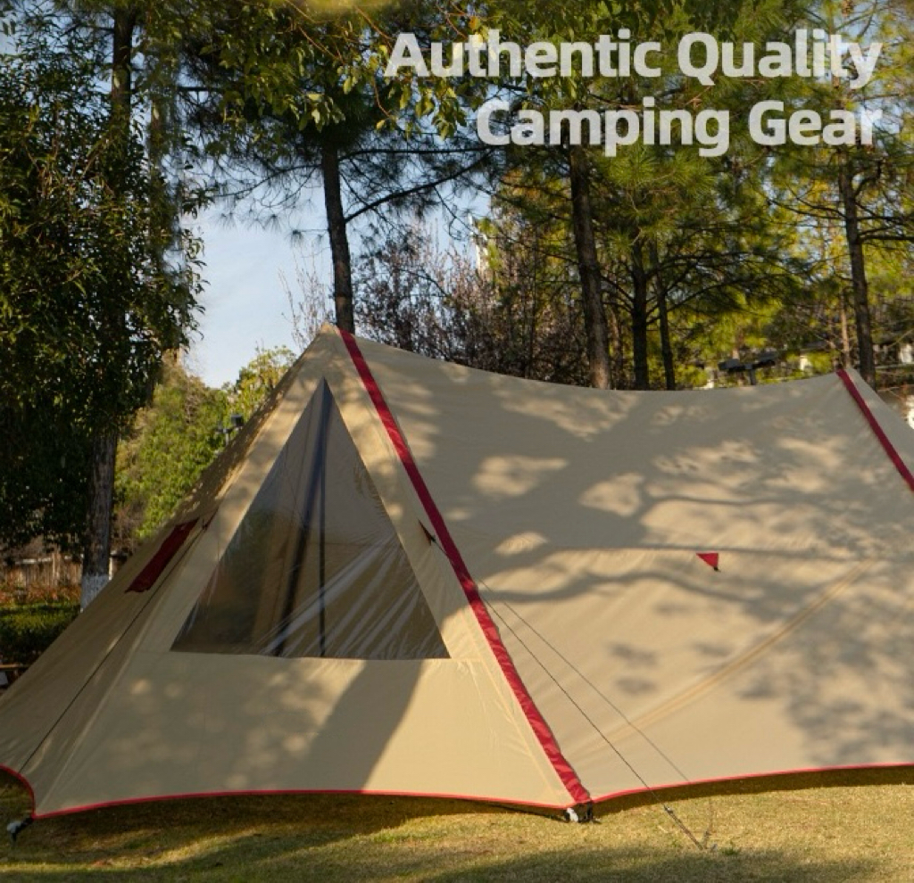 Dutigo Basecamp Tent with Stove Jack 2-6 Person Large Awning Waterproof 210D Oxford