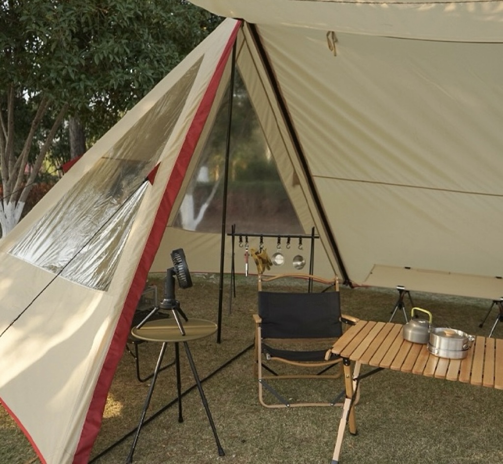 Dutigo Basecamp Tent with Stove Jack 2-6 Person Large Awning Waterproof 210D Oxford