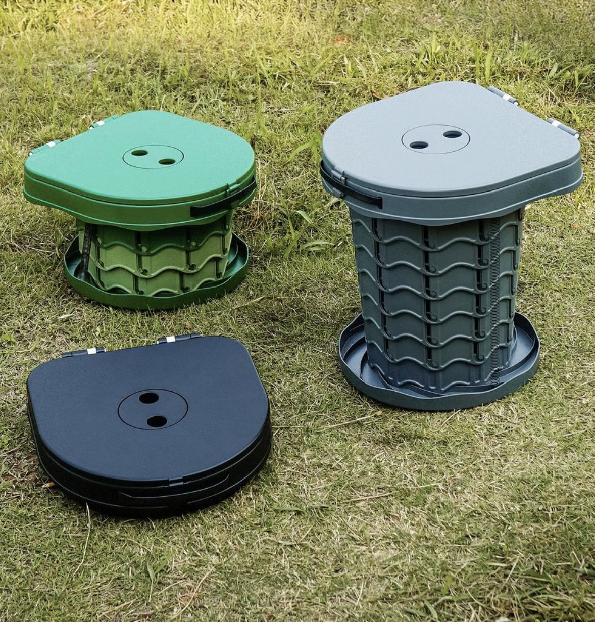 Dutigo Portable Camping Toilet Folding 1-Second Setup Adjustable Height 150kg Load