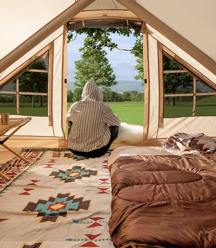 Dutigo 2-in-1 Inflatable Tent & Canopy 4-8 Person Fast Pitch Windproof Waterproof Mosquito Proof