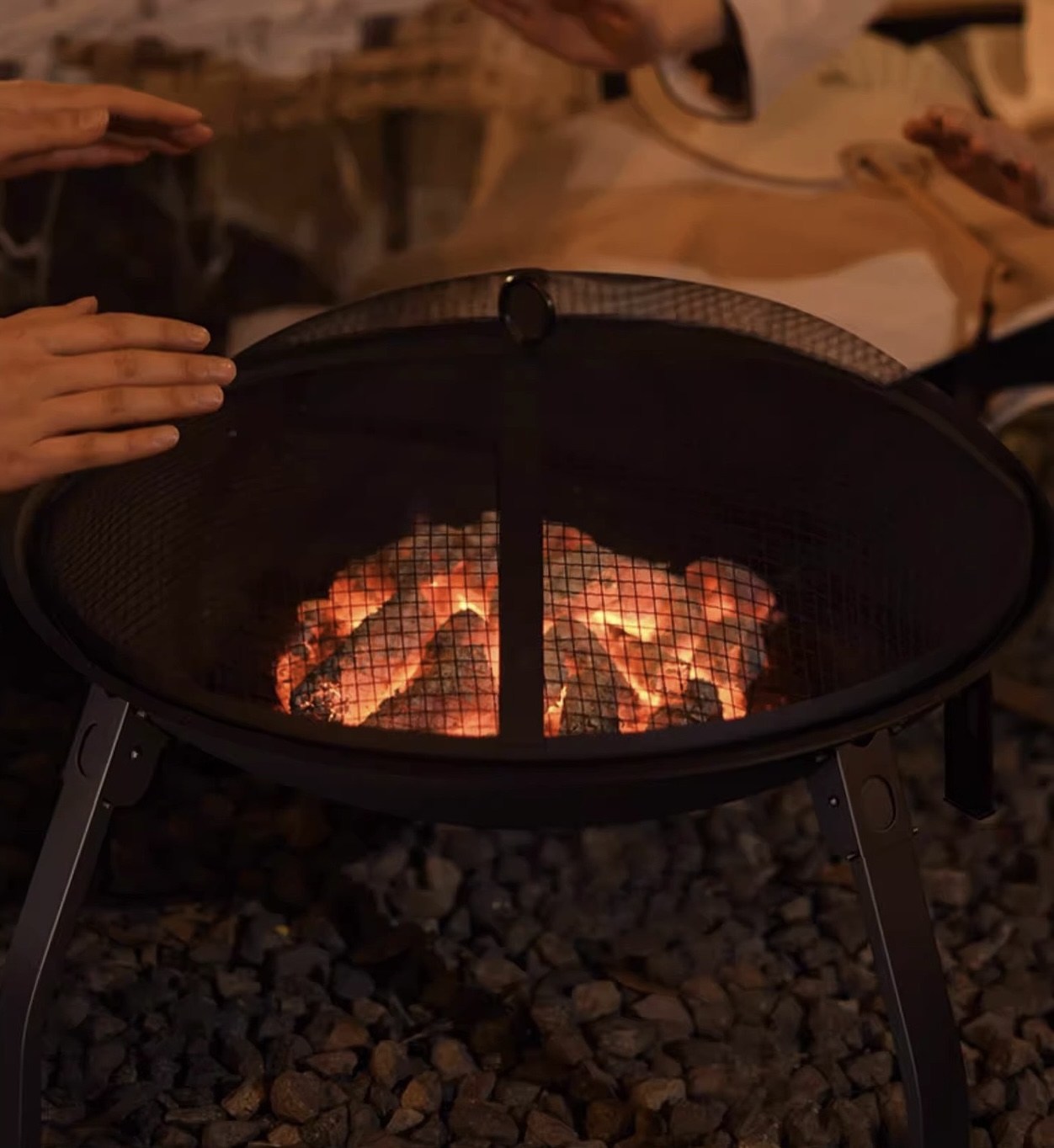 Dutigo Portable Smokeless Folding Grill 4-in-1 Camping Fire Pit BBQ Table Heater