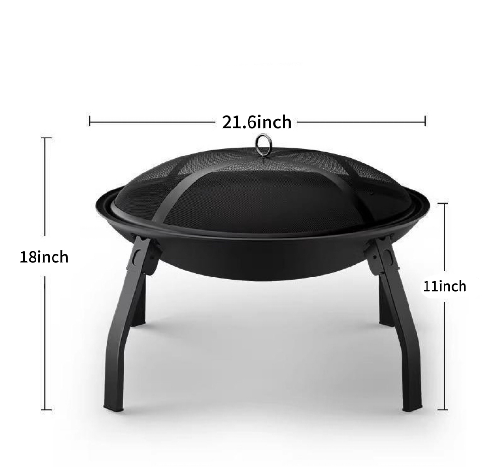 Dutigo Portable Smokeless Folding Grill 4-in-1 Camping Fire Pit BBQ Table Heater
