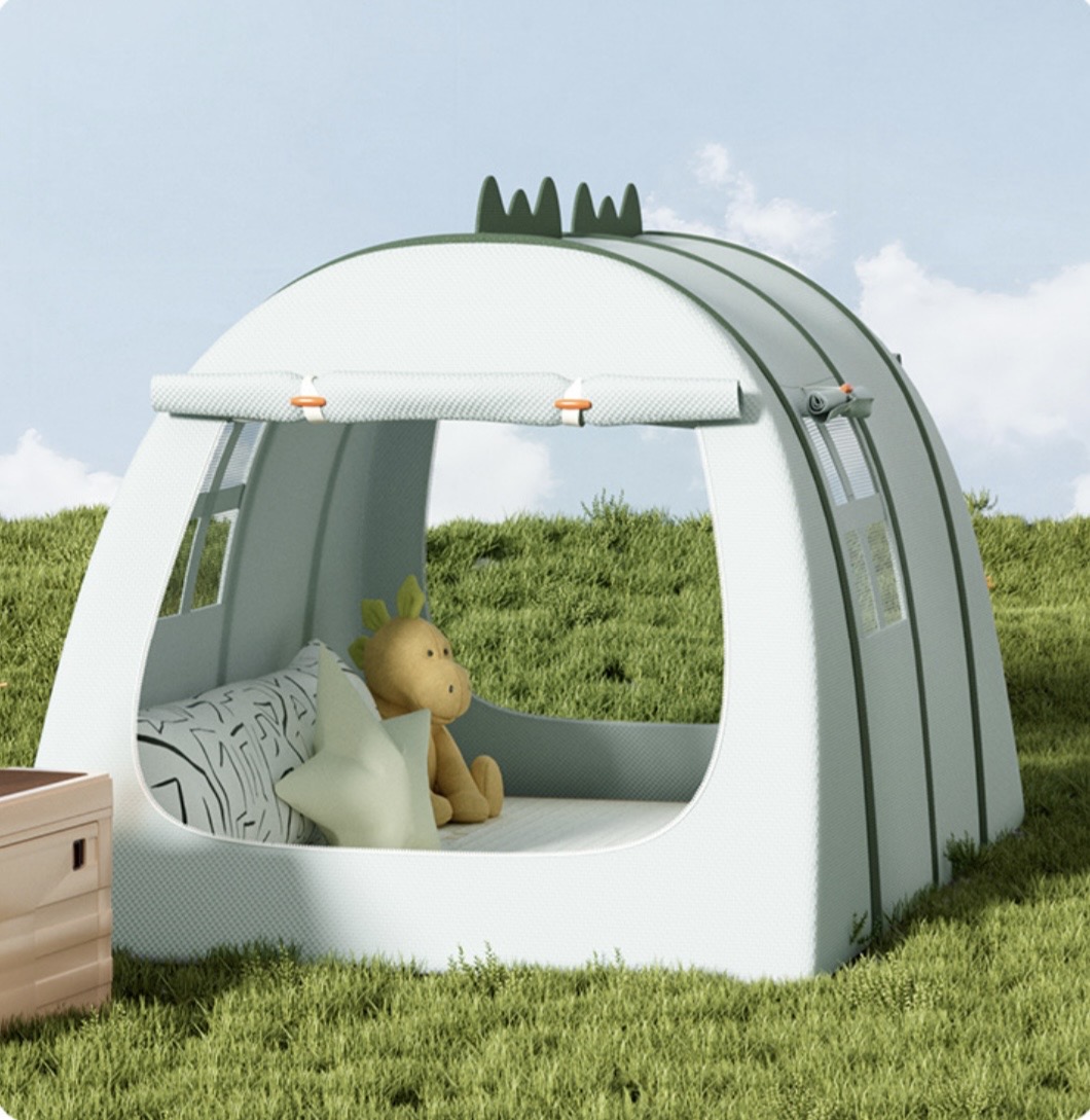 Dutigo Kids Tent Instant Pop Up Dinosaur Tent with Crawl Mat