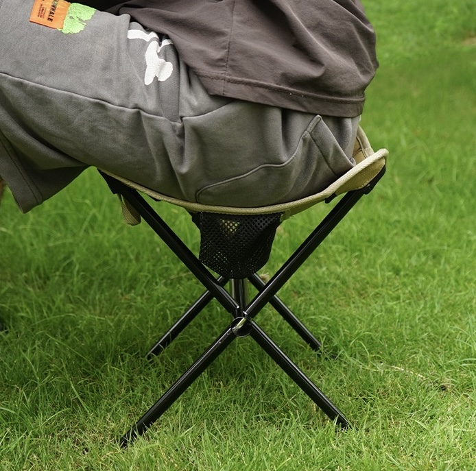 Dutigo Ultralight Aluminum Camping Stool Portable Folding Chair with Mesh Bag
