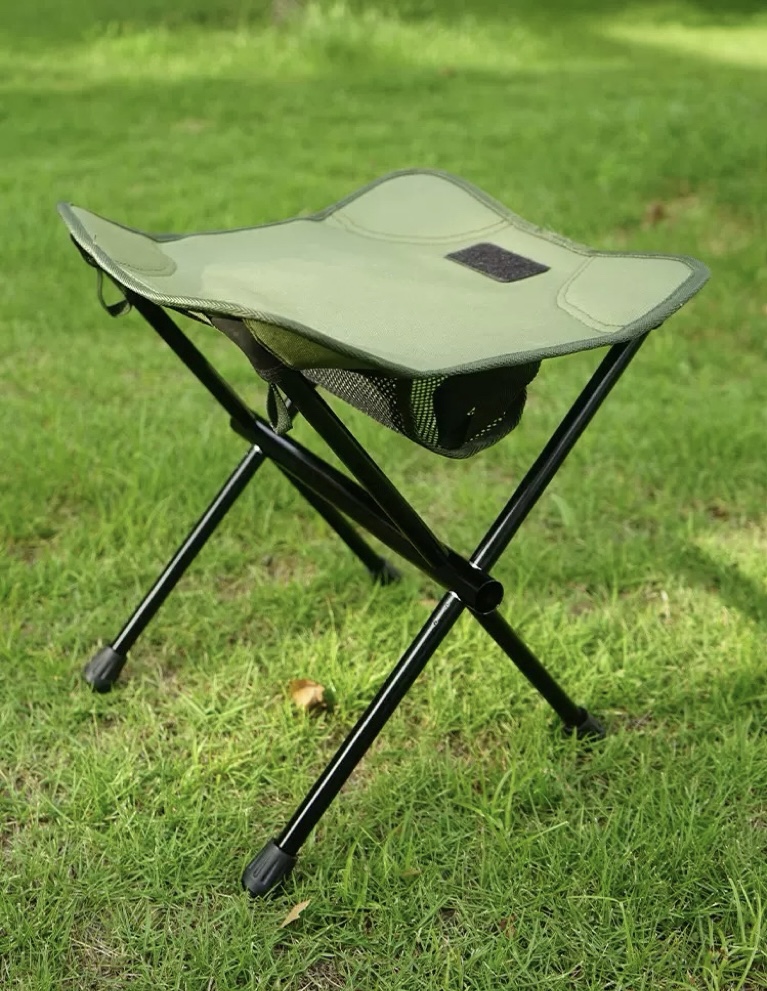 Dutigo Ultralight Aluminum Camping Stool Portable Folding Chair with Mesh Bag