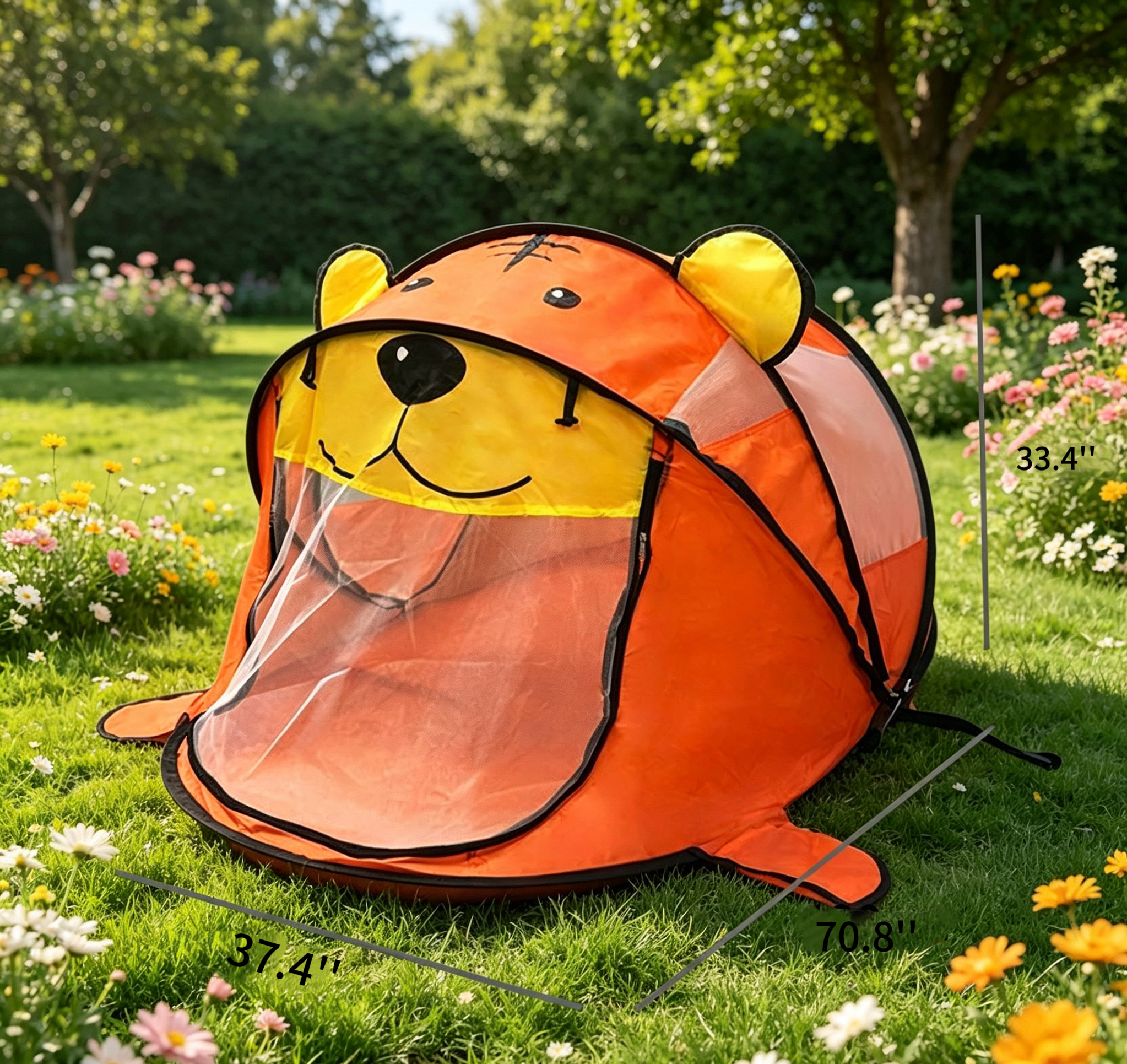 Dutigo Kids Play Tent Instant Pop Up with Crawl Mat Cartoon