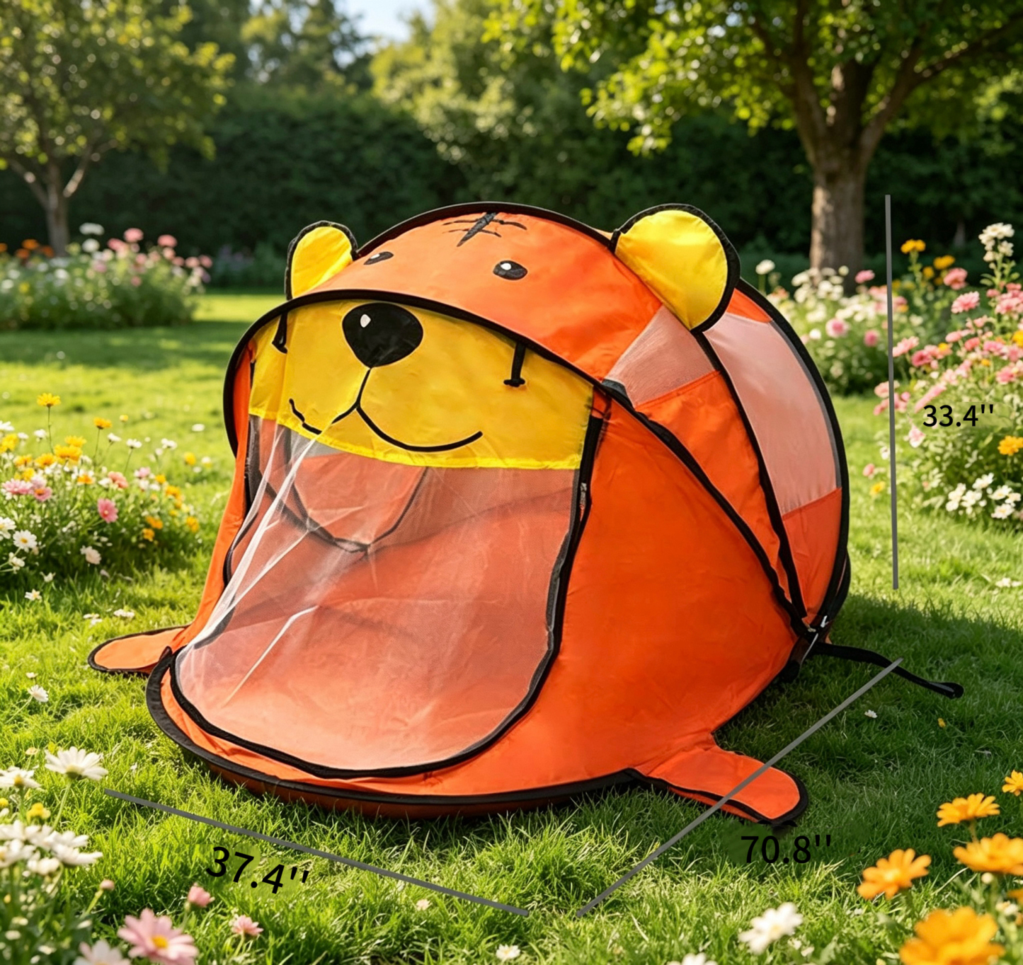 Dutigo Kids Play Tent Instant Pop Up with Crawl Mat Cartoon