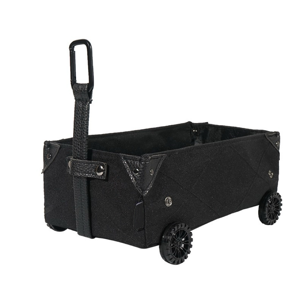 Dutigo Mini Foldable Storage Box Canvas Leather Camping Tissue Holder