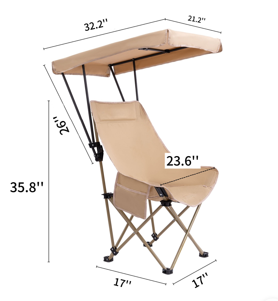 Campwell Camping chair with umbrella