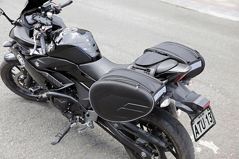 GoMotour Motorcycle Tail Bag Hard Shell 