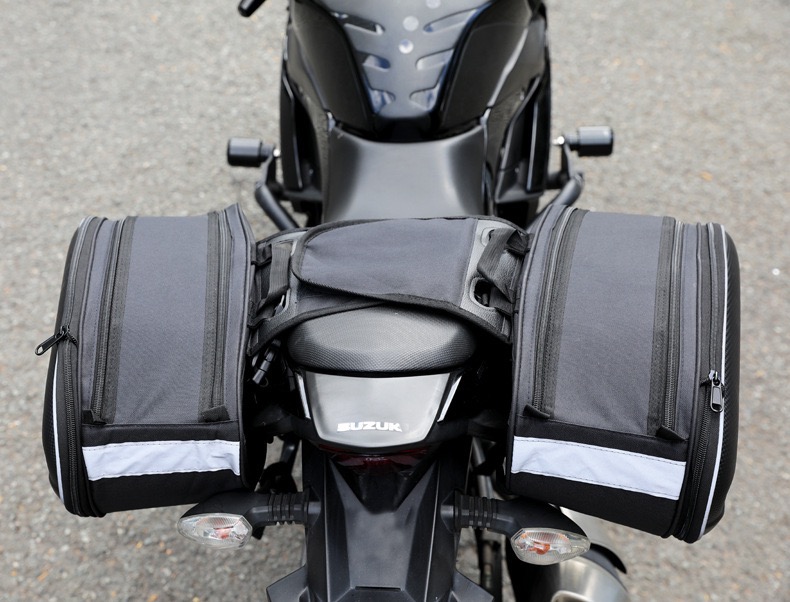 GoMotour Motorcycle Tail Bag Hard Shell 