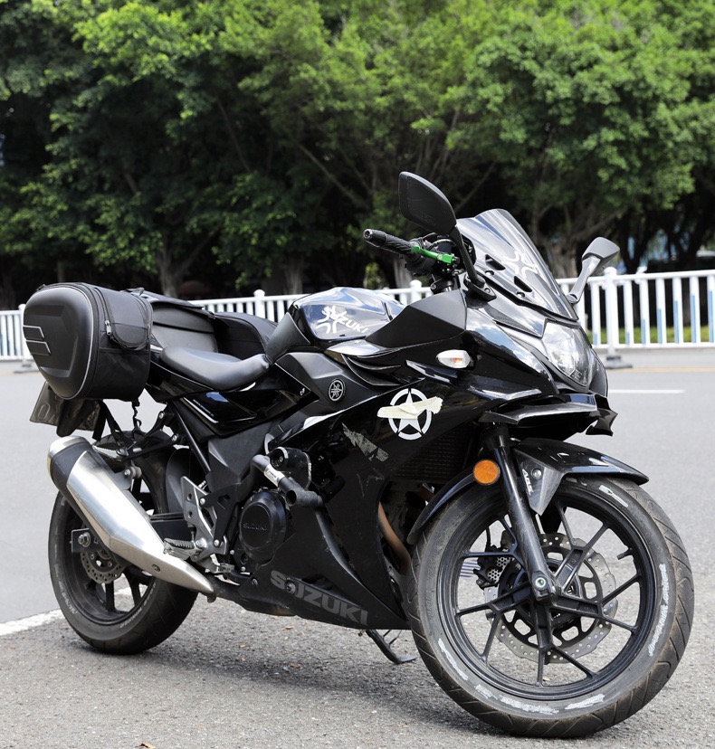 GoMotour Motorcycle Tail Bag Hard Shell 