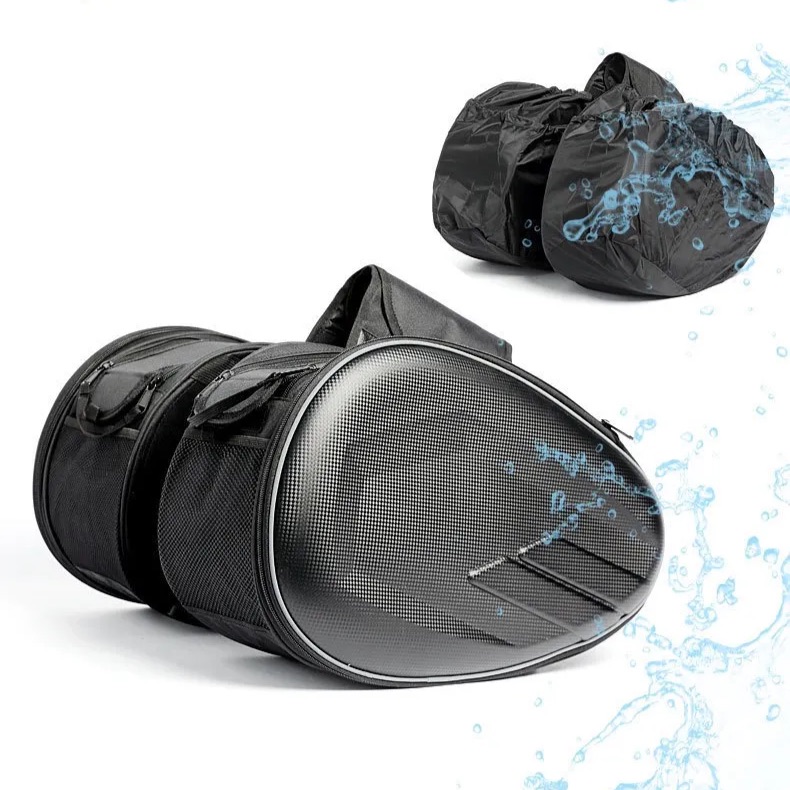 GoMotour Motorcycle Tail Bag Hard Shell 