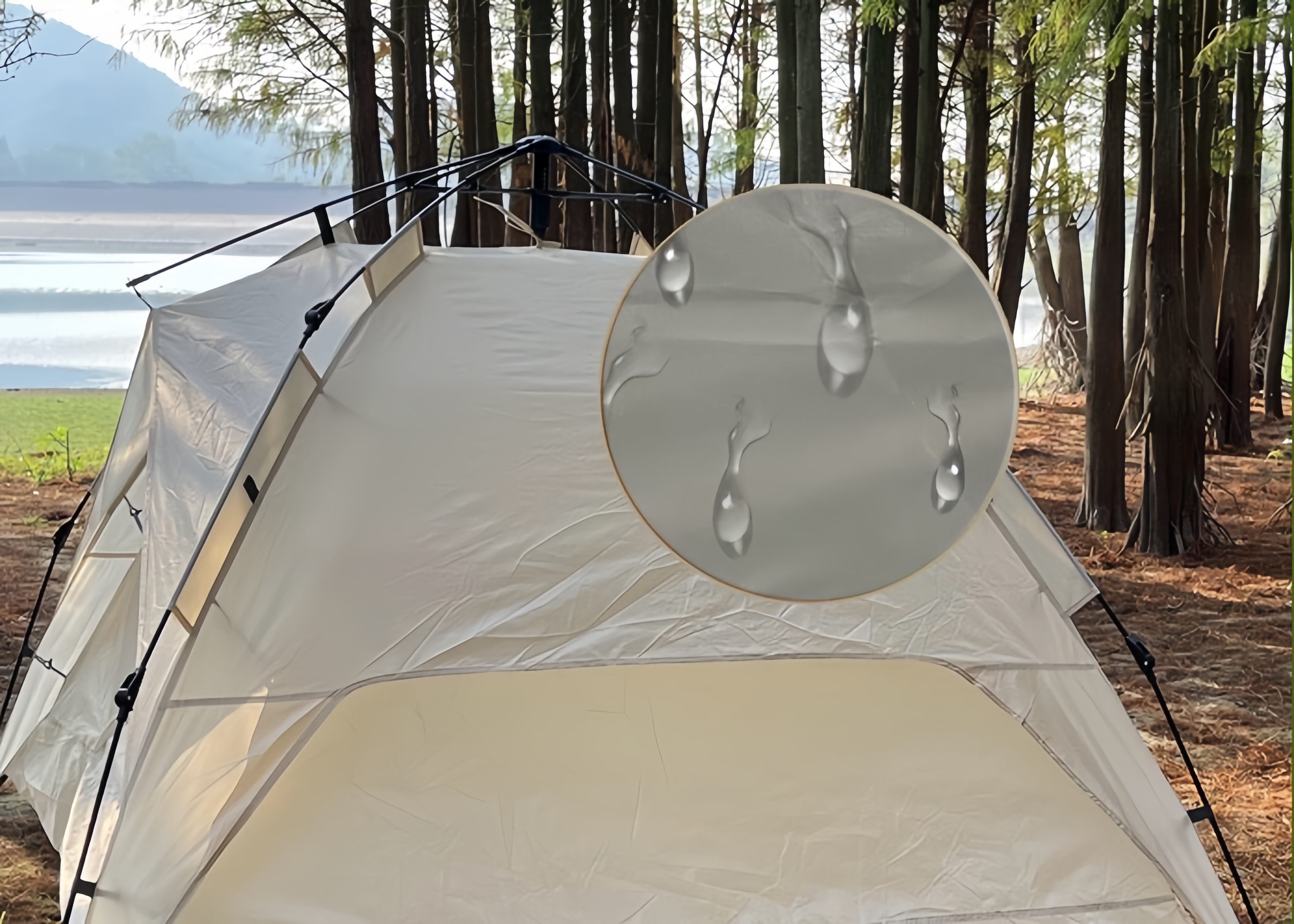 Dutigo Instant Pop Up Tent 3-4 Person 190T Polyester Waterproof 2000-3000mm 1-Lift Setup