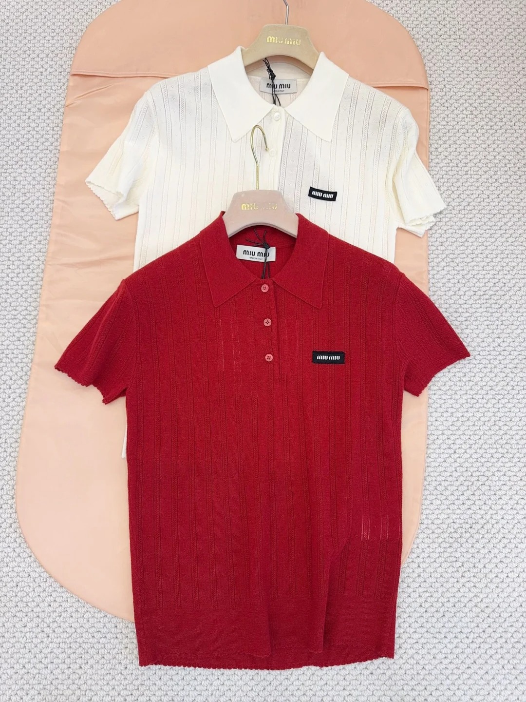MIU25SS polo short-sleeve knit shirt