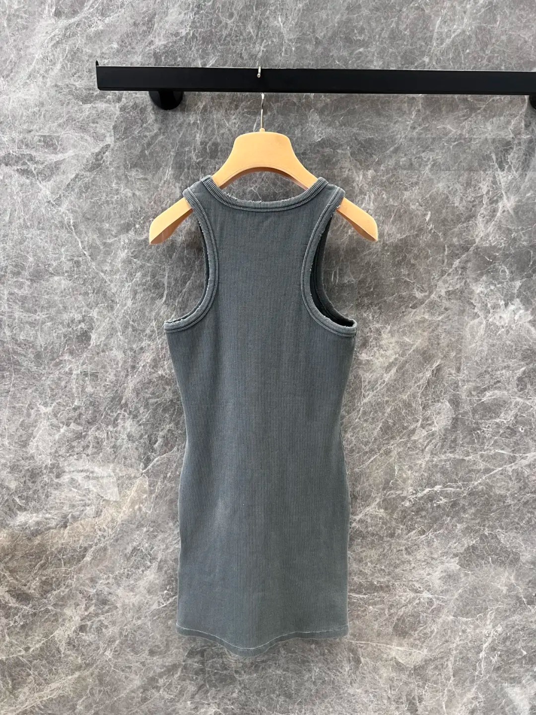 MIU25SS round neck slimming stretch cotton undershirt dress