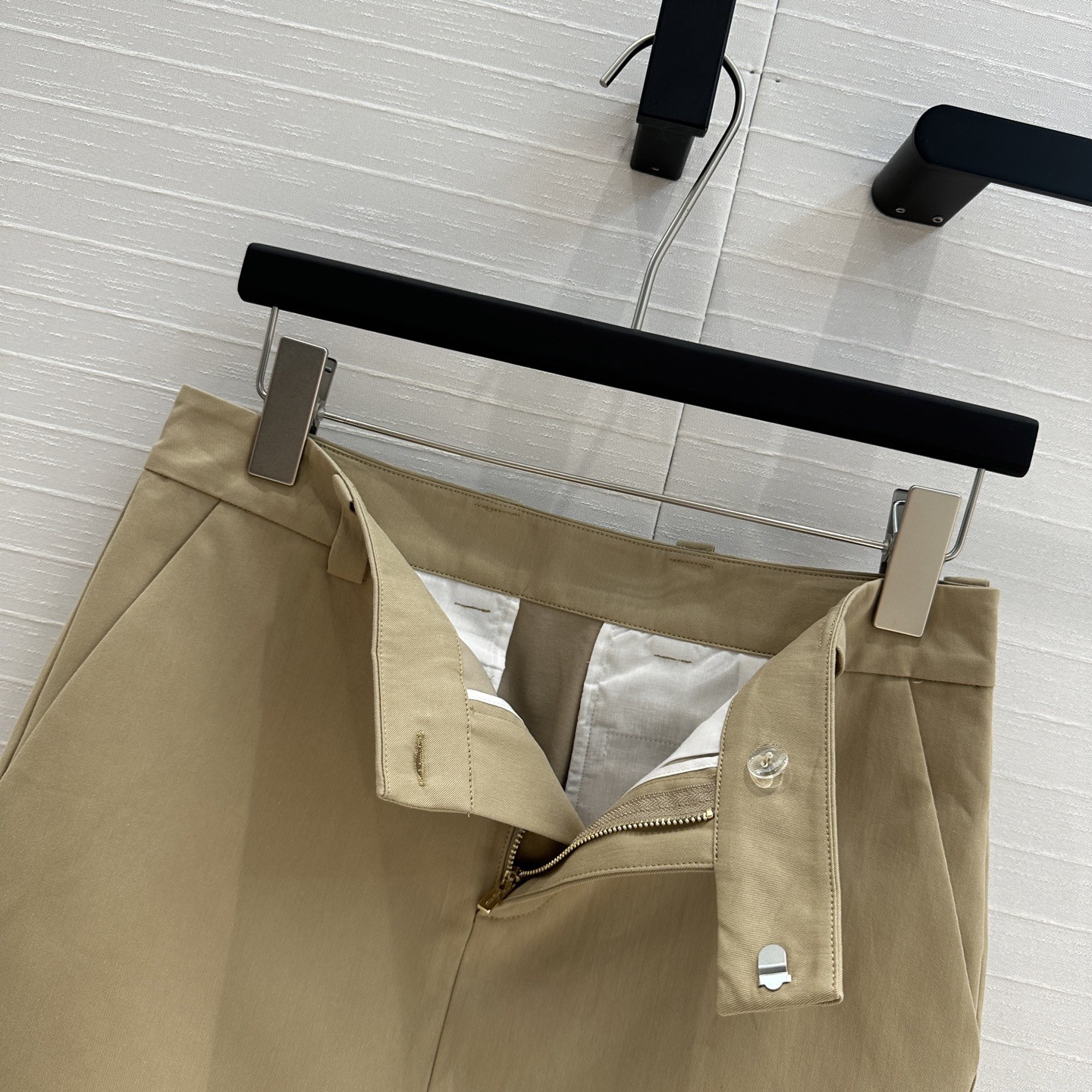 MIU new blue plaid collar curry color super short half skirt