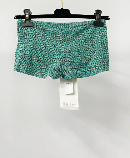 CHNEL green tweed shorts