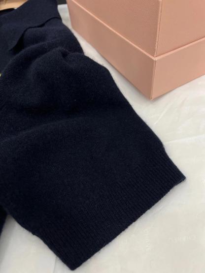 Miu Gold Label Embroidered Polo Neck Short Sleeve