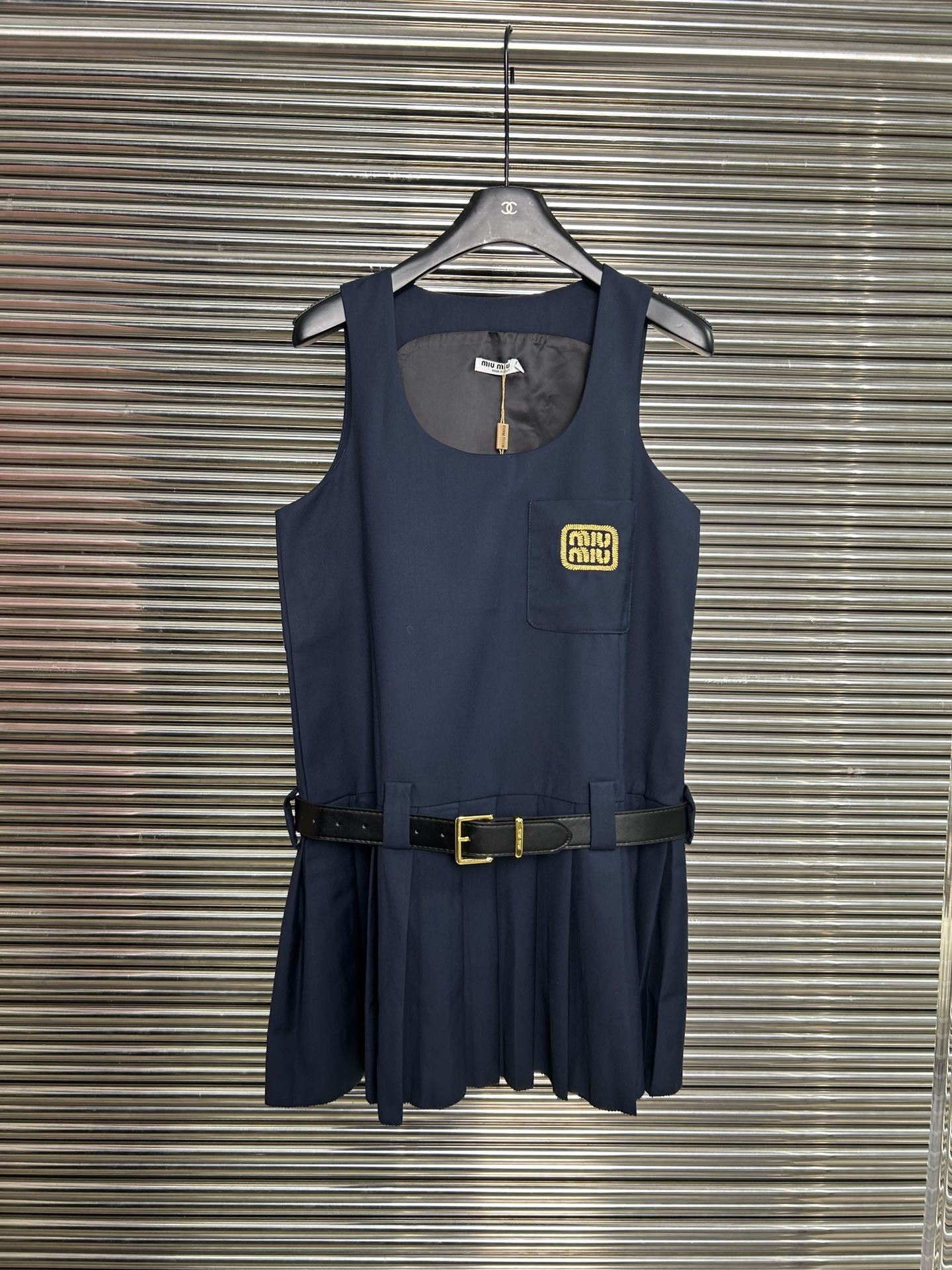 Miu Gold Label Embroidered Work Dress