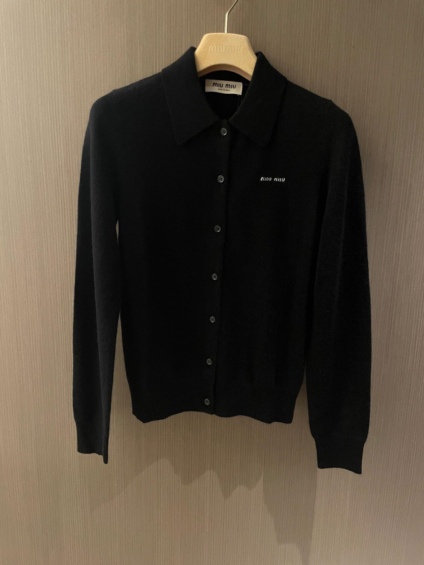 Miu polo knit cardigan