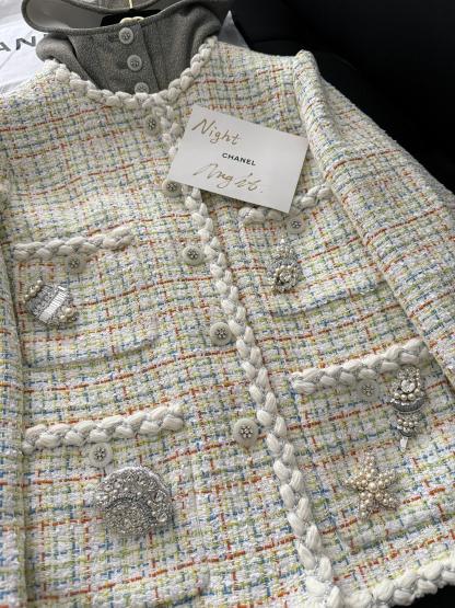 CHNEL Early Spring Embroidered Pocket Jacket