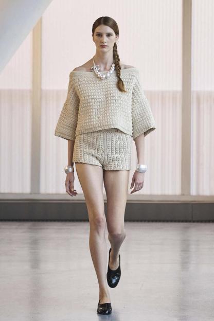 CHNEL Crochet Skeleton Shorts