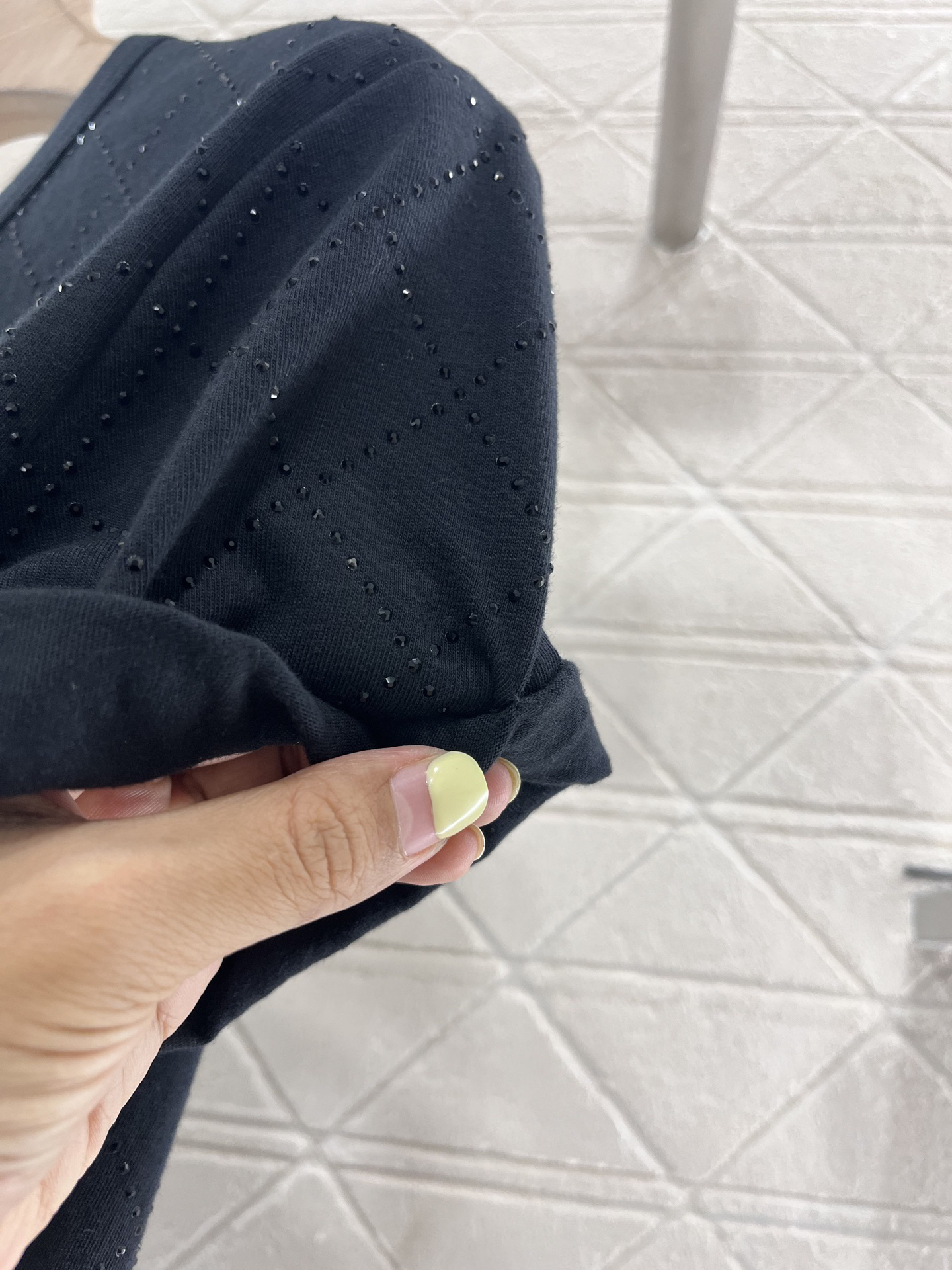 CHANE25SS Heavy Diamante Backless T-Shirt