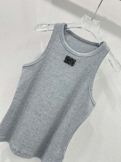 MIU25SS Monogrammed Embroidered Vest