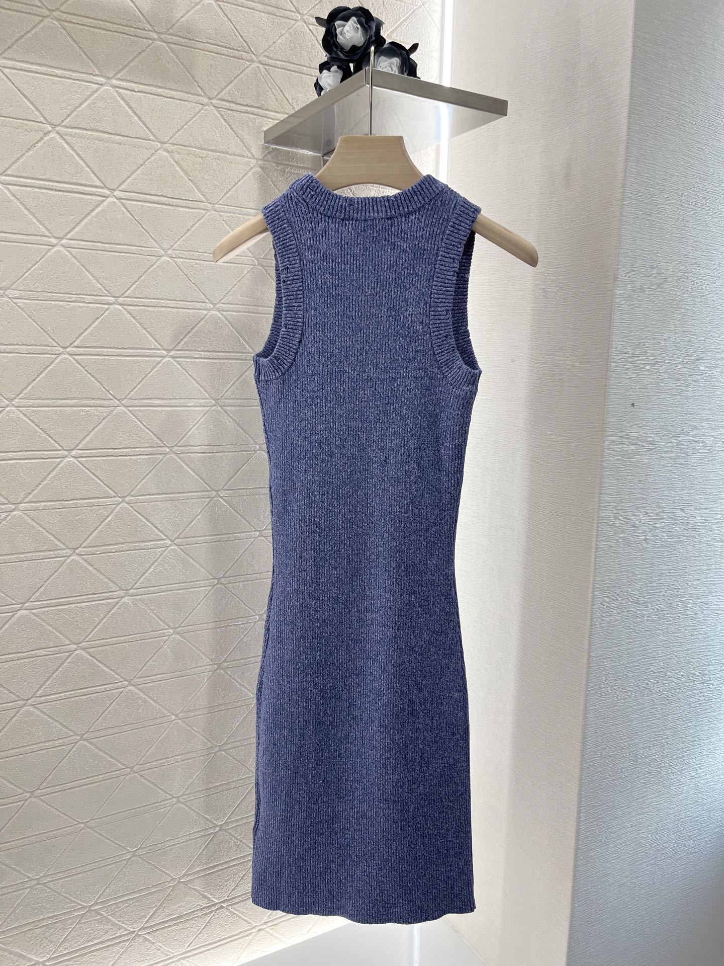 CHANE monogrammed embroidered jersey dress