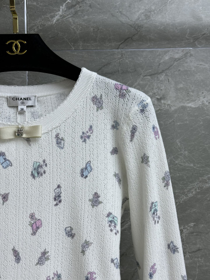 CHANE Painted Floral Bottom Shirt