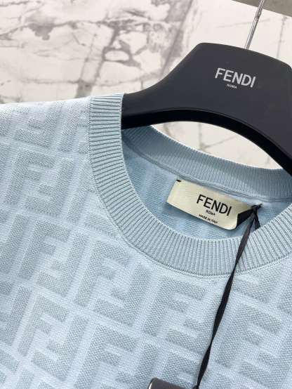 FEND25SS Embossed Letter Logo Knit Top