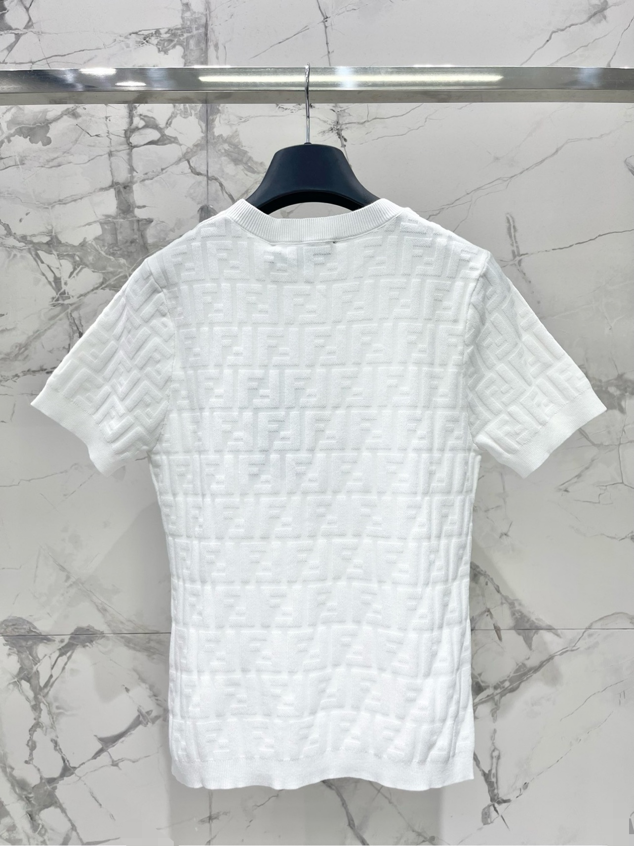 FEND25SS Embossed Letter Logo Knit Top