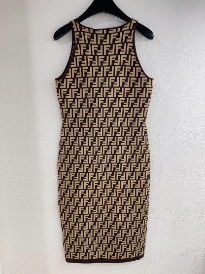 FEND25SS Jacquard Knit Vest Skirt