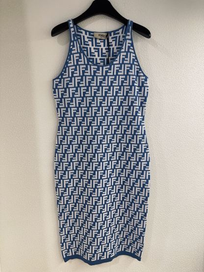 FEND25SS Jacquard Knit Vest Skirt