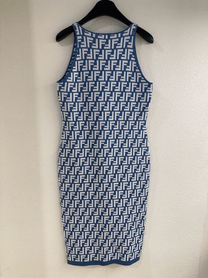 FEND25SS Jacquard Knit Vest Skirt