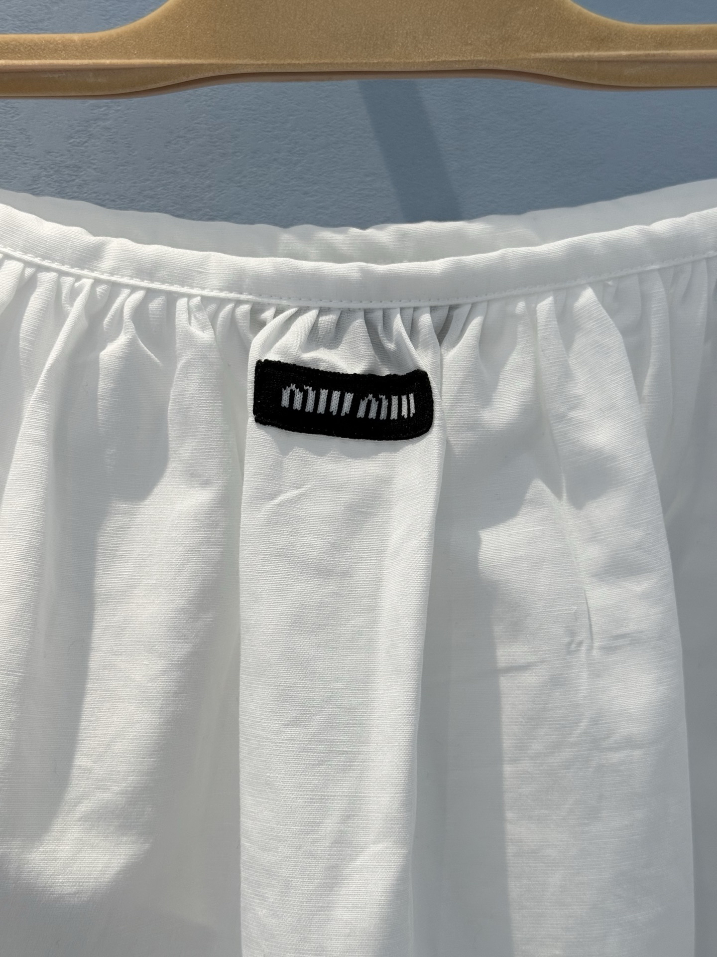 MIU25SS pleated lace bustier skirt