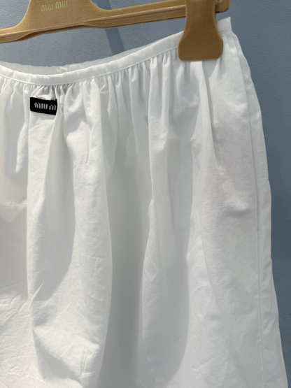 MIU25SS pleated lace bustier skirt